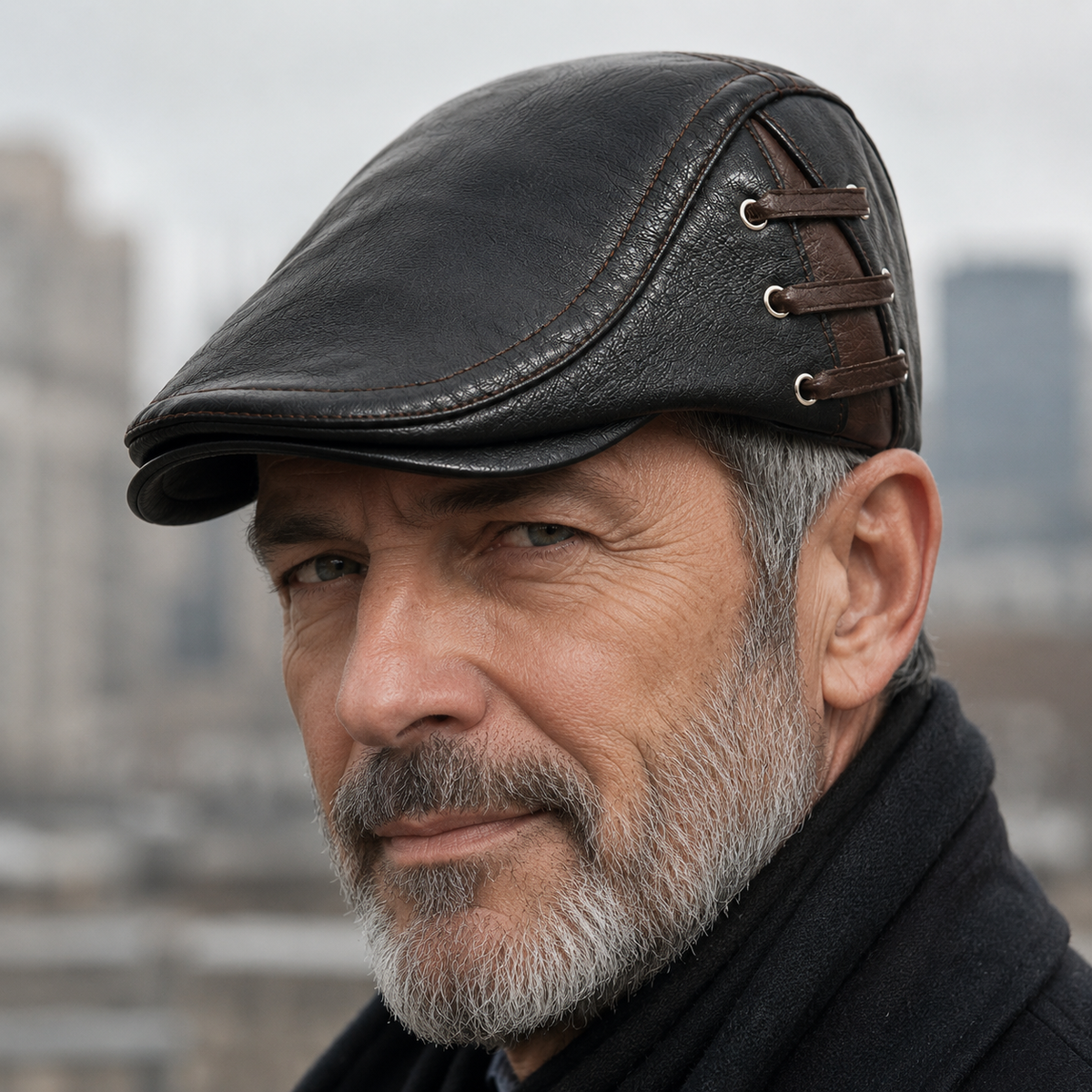 HUGO LAURENT™ | Corbin Leather Driving Cap