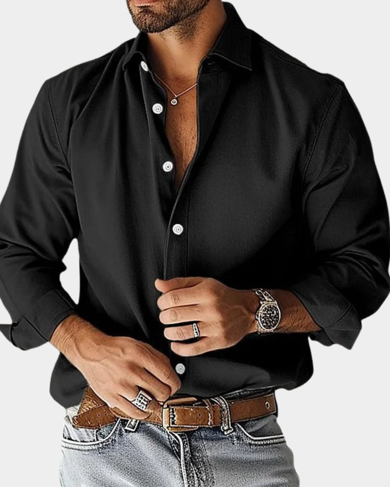 HUGO LAURENT | SLIM FIT STRETCH BUTTONED SHIRT FOR MEN