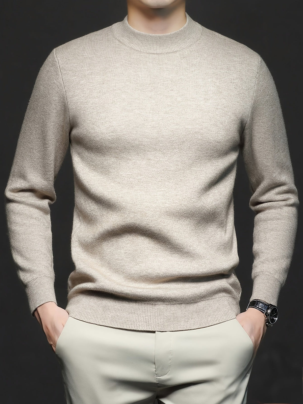 HUGO LAURENT™ | Ribbed High-Neck Sweater for Men