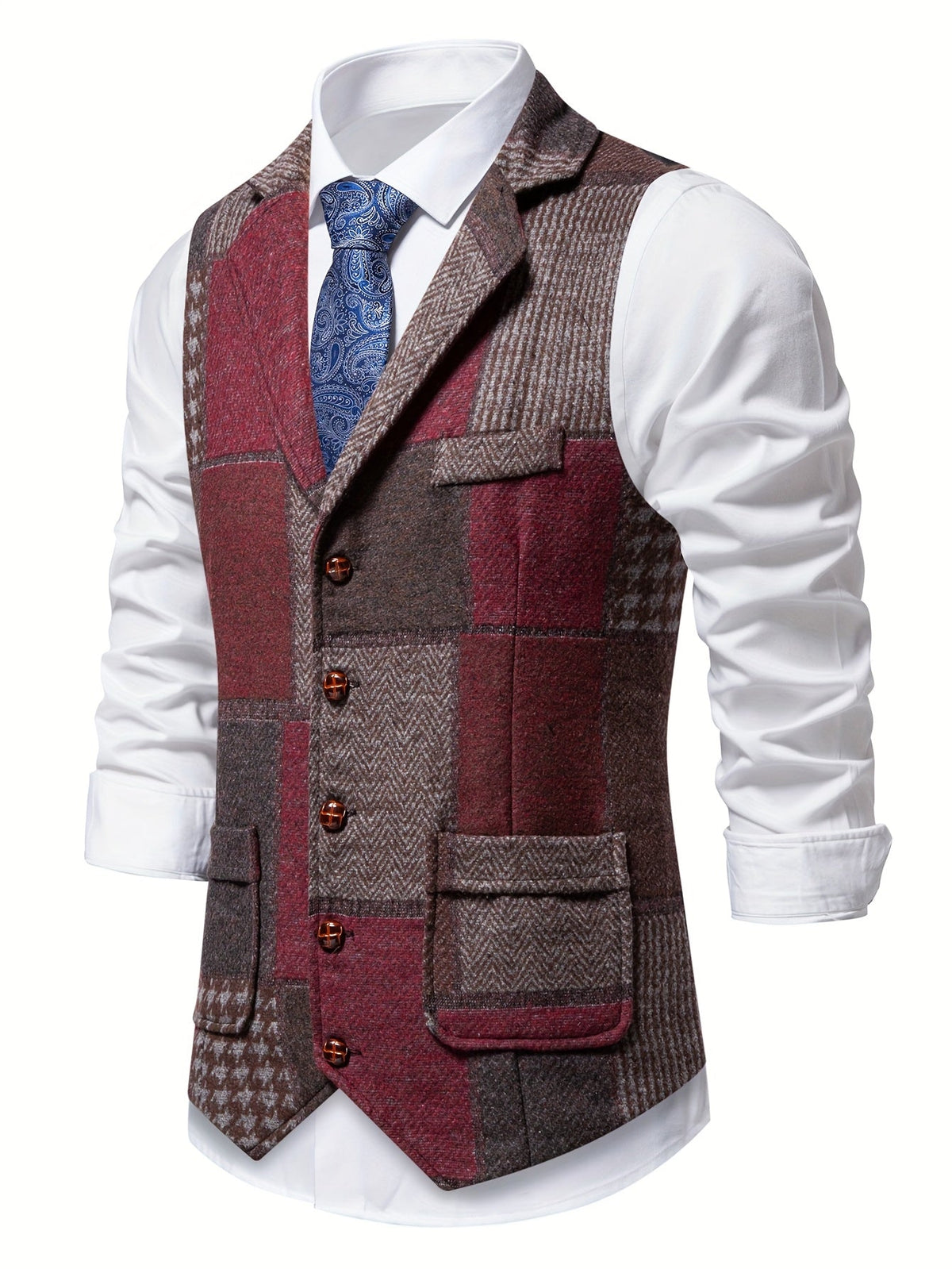 HUGO LAURENT | FORMAL TWEED VEST FOR MEN