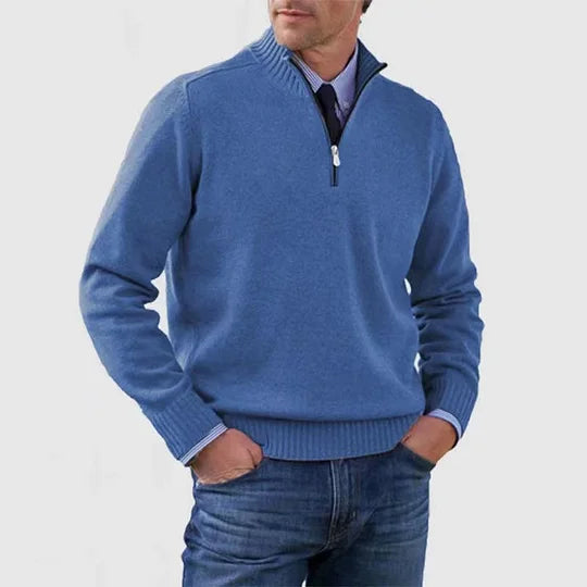 HUGO LAURENT | CASUAL HALF-ZIP SWEATER