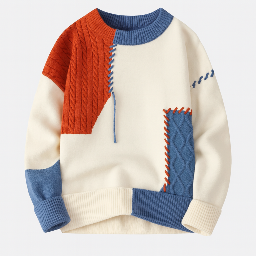 HUGO LAURENT | MEN'S PATCHWORK SWEATER