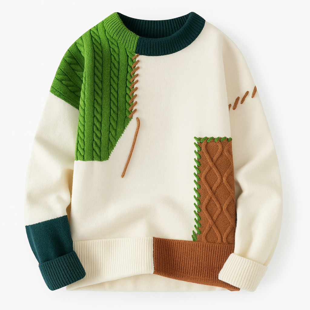 HUGO LAURENT | MEN'S PATCHWORK SWEATER