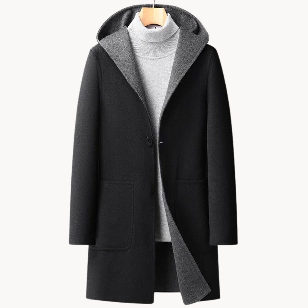 HUGO LAURENT™ | Men's Hooded Wool Coat