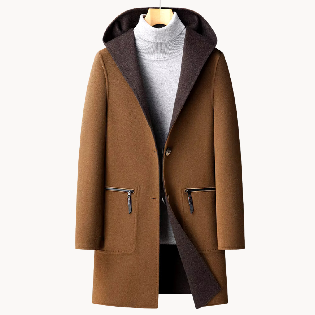 HUGO LAURENT™ | Men's Hooded Wool Coat