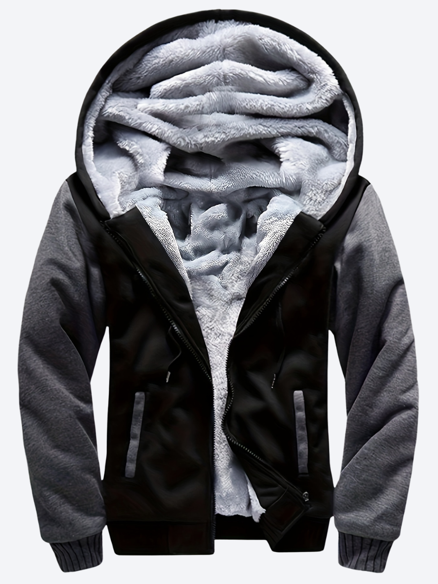 HUGO LAURENT™ | Men's Pattern Hooded Zip-Up Sweatshirt