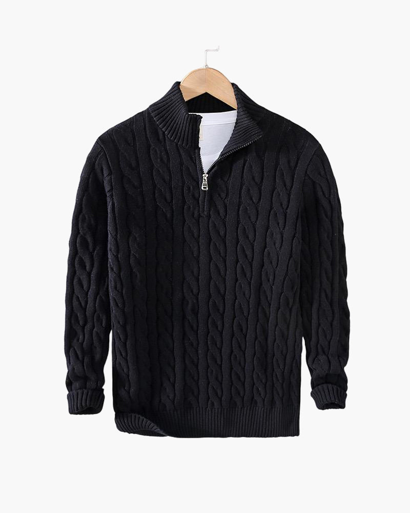 HUGO LAURENT™ | Zipped Cable Sweater