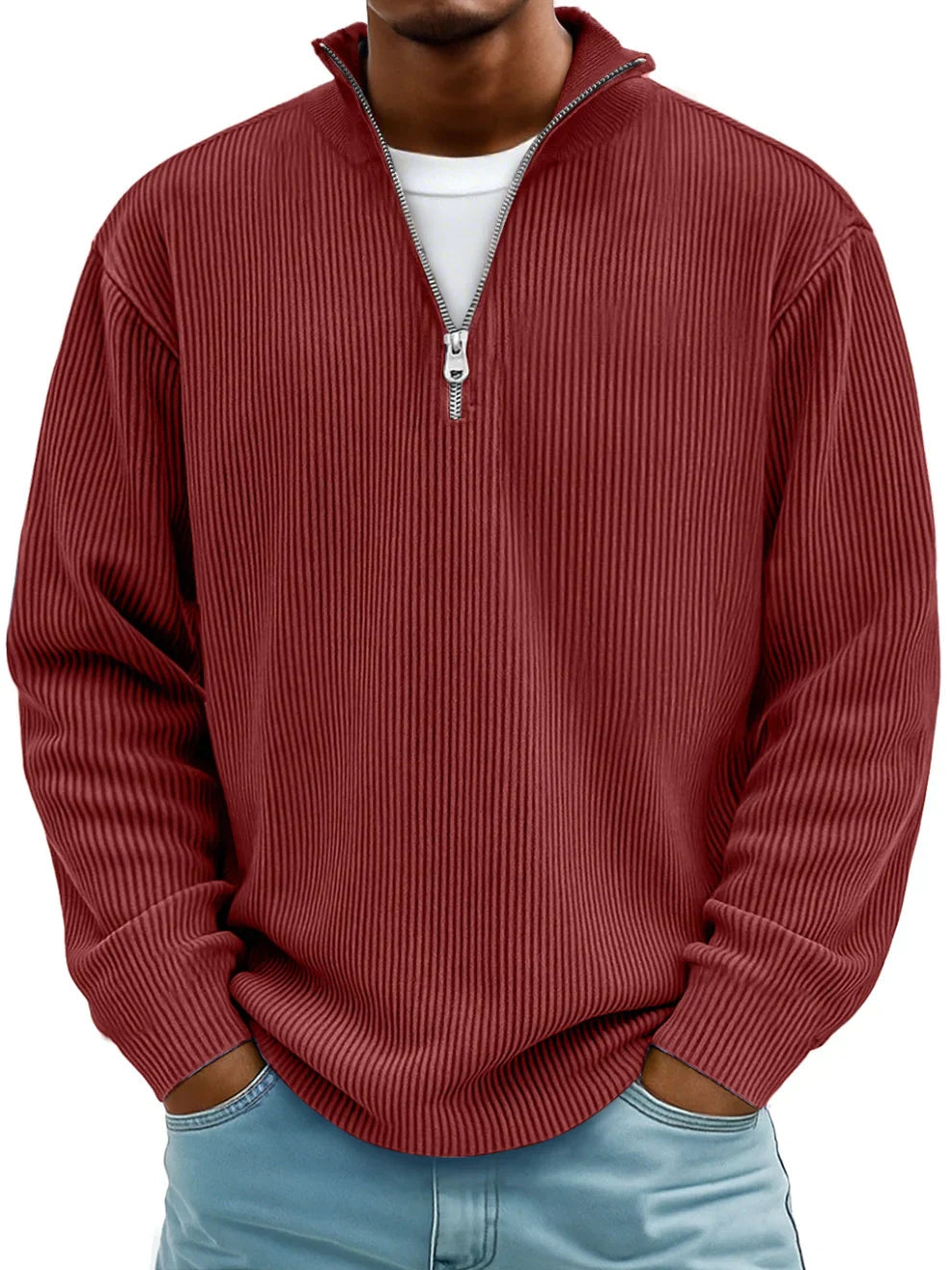 HUGO LAURENT™ | CLASSIC KNIT SWEATER HALF-ZIP
