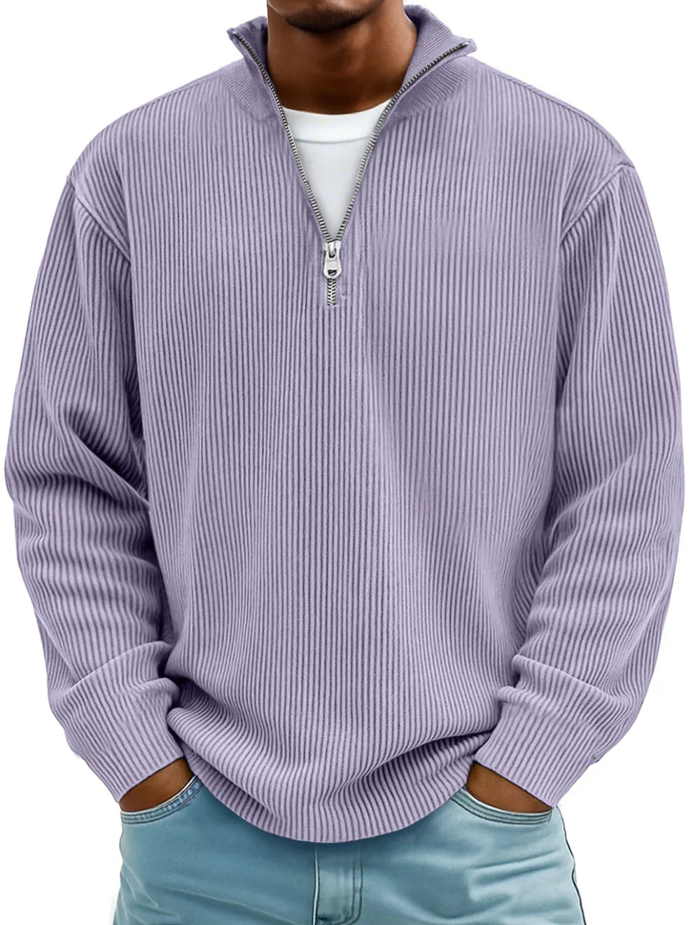 HUGO LAURENT™ | CLASSIC KNIT SWEATER HALF-ZIP