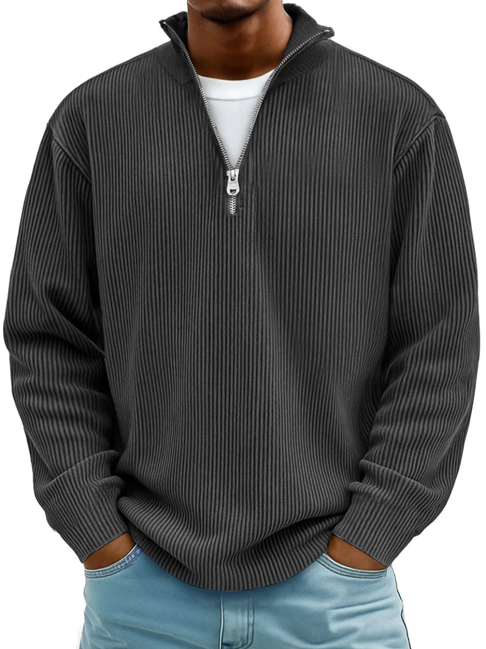 HUGO LAURENT™ | CLASSIC KNIT SWEATER HALF-ZIP