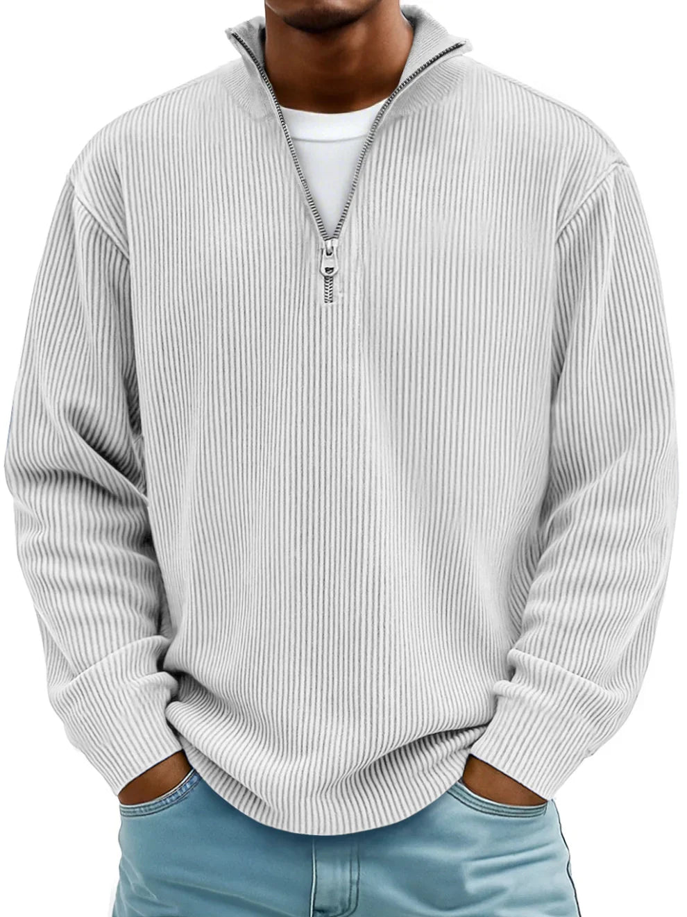 HUGO LAURENT™ | CLASSIC KNIT SWEATER HALF-ZIP