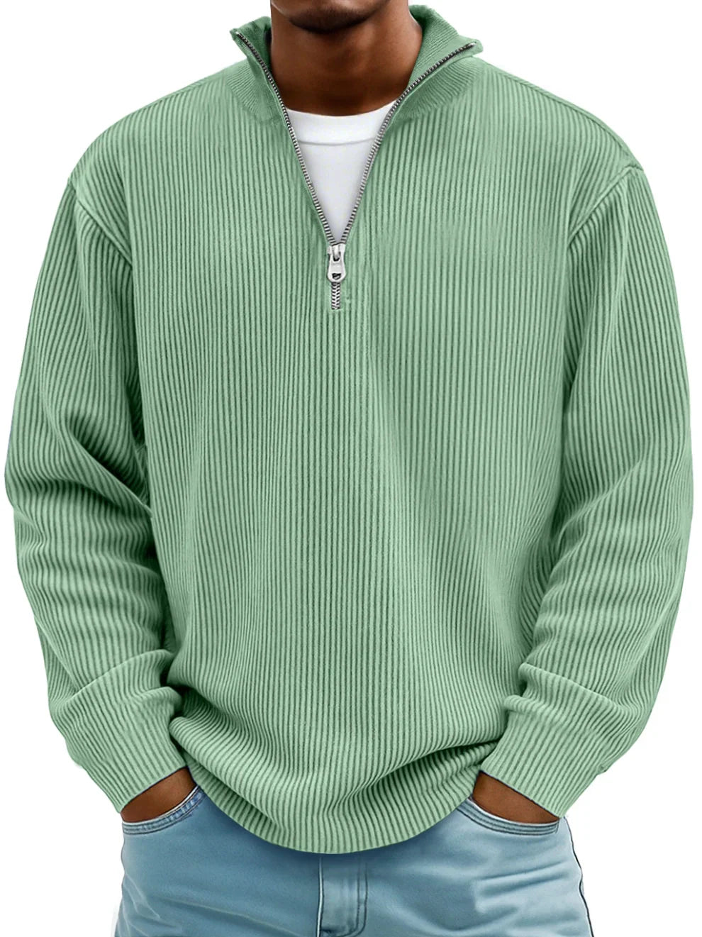 HUGO LAURENT™ | CLASSIC KNIT SWEATER HALF-ZIP