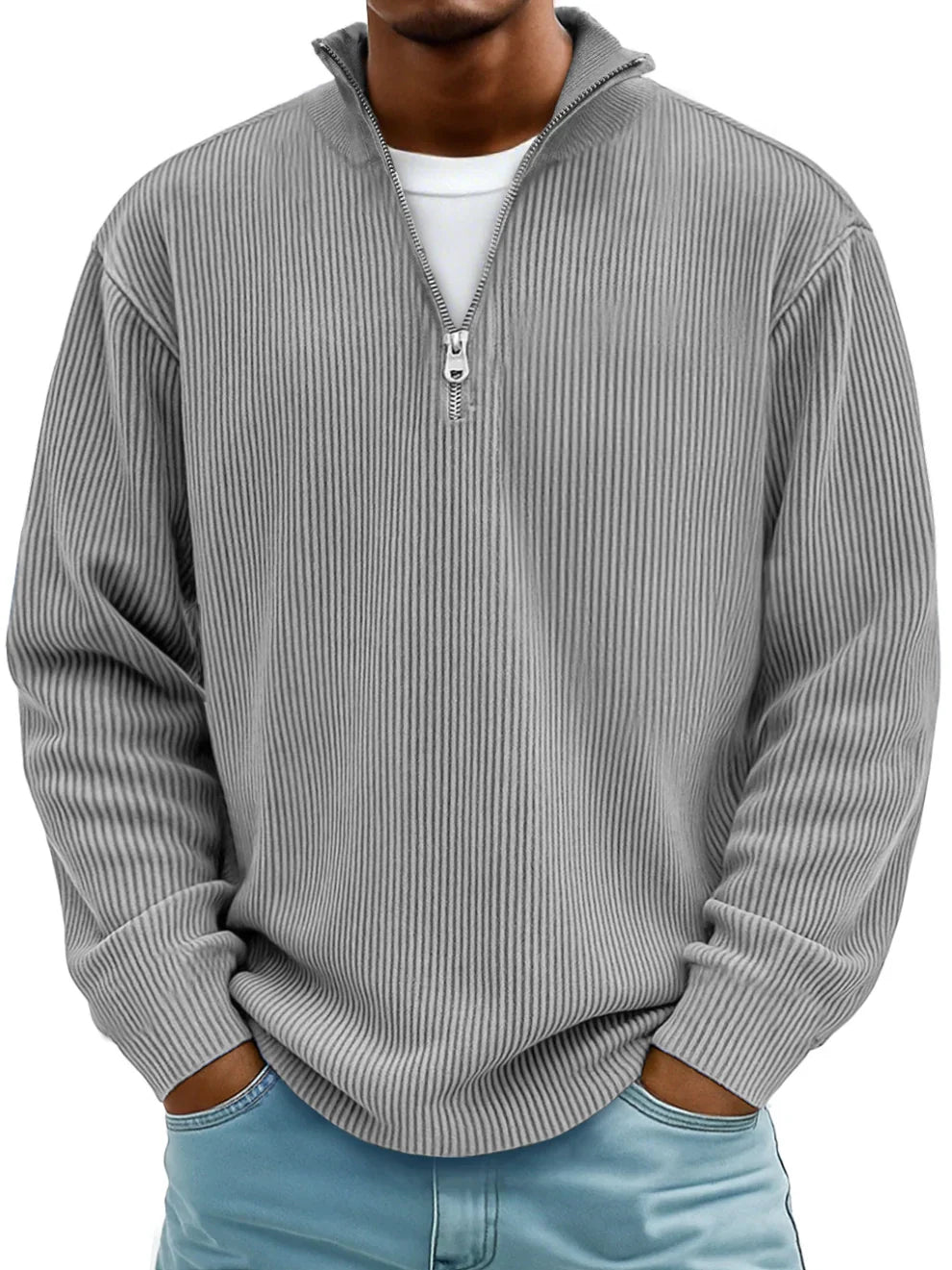 HUGO LAURENT™ | CLASSIC KNIT SWEATER HALF-ZIP