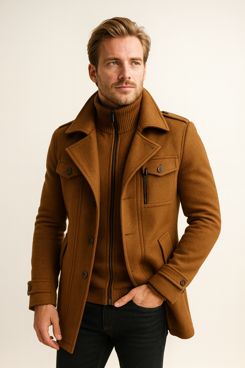 HUGO LAURENT | LONG WINTER COAT FOR MEN