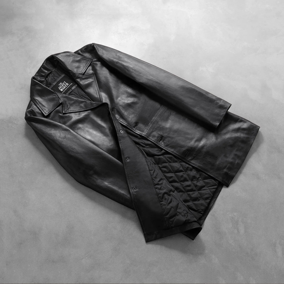 HUGO LAURENT™ | Classmith Black Leather Coat