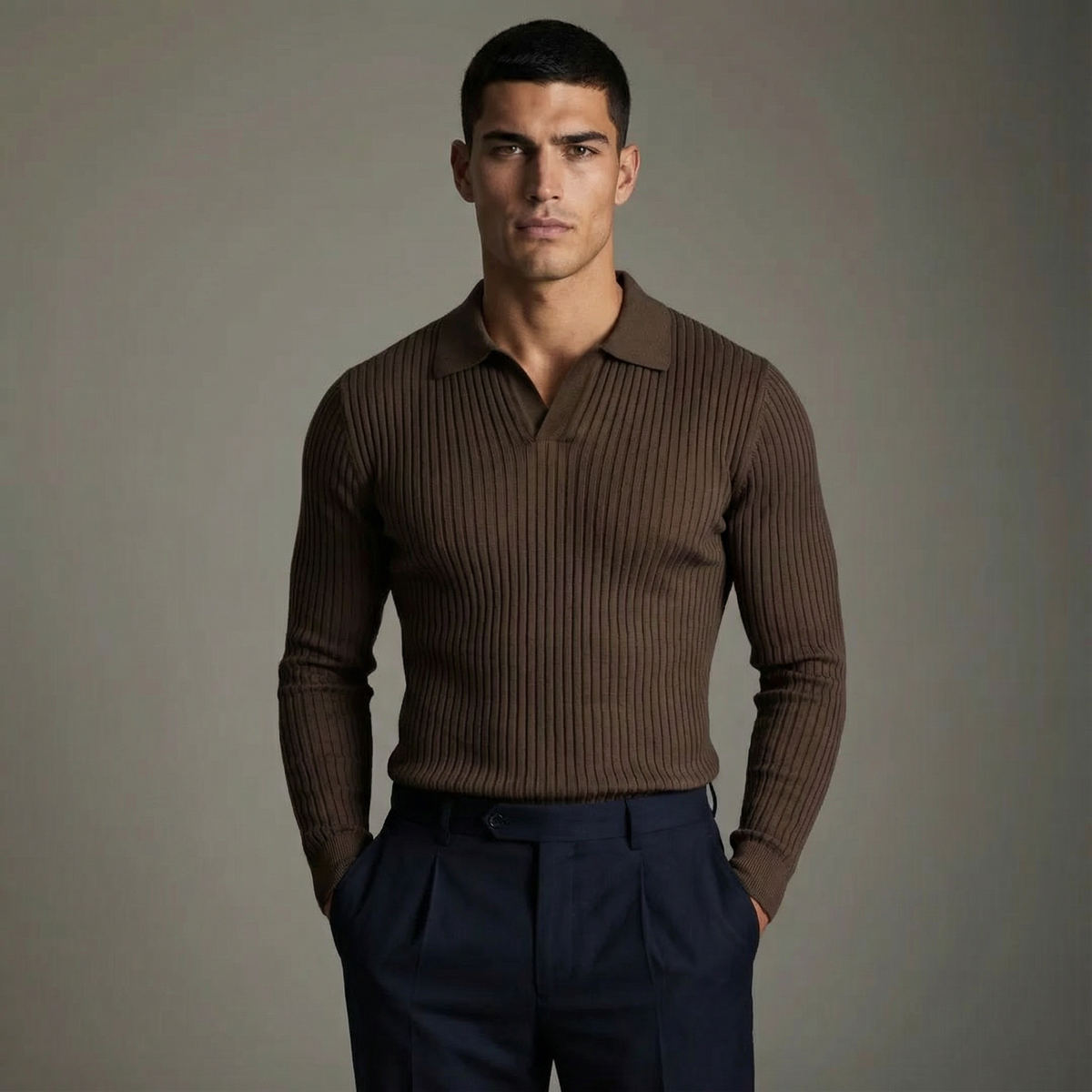 HUGO LAURENT | OPEN COLLAR SHIRT FOR MEN