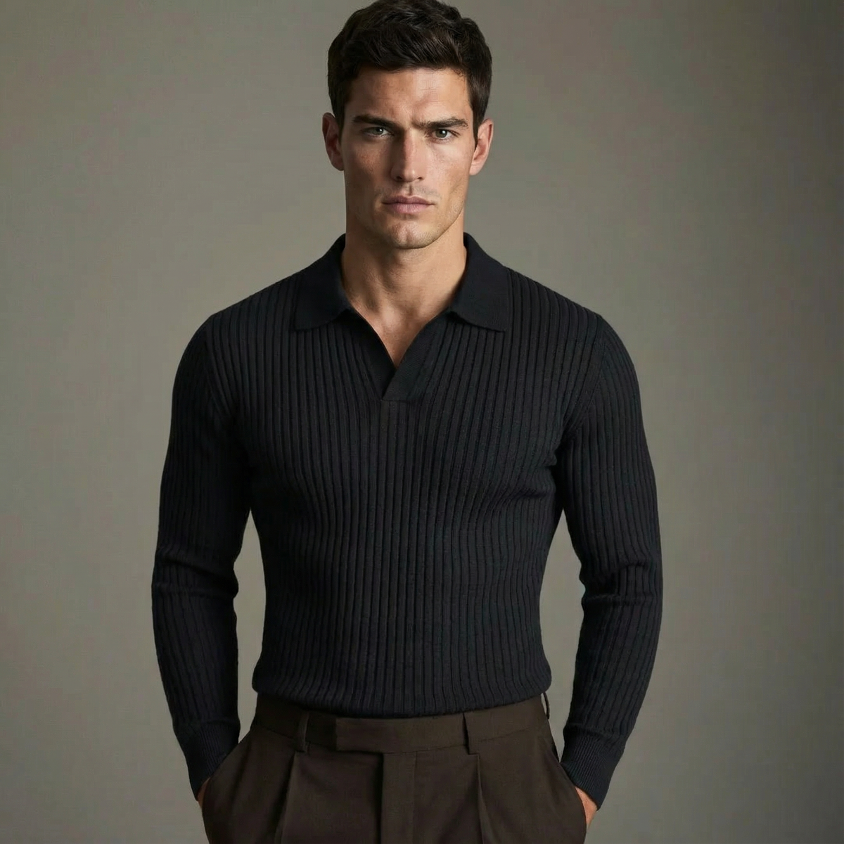 HUGO LAURENT | OPEN COLLAR SHIRT FOR MEN