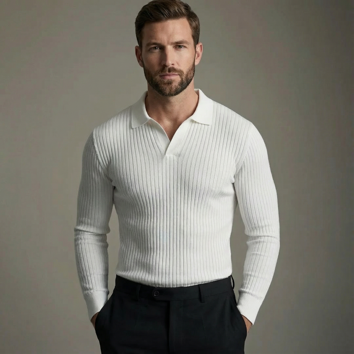 HUGO LAURENT | OPEN COLLAR SHIRT FOR MEN