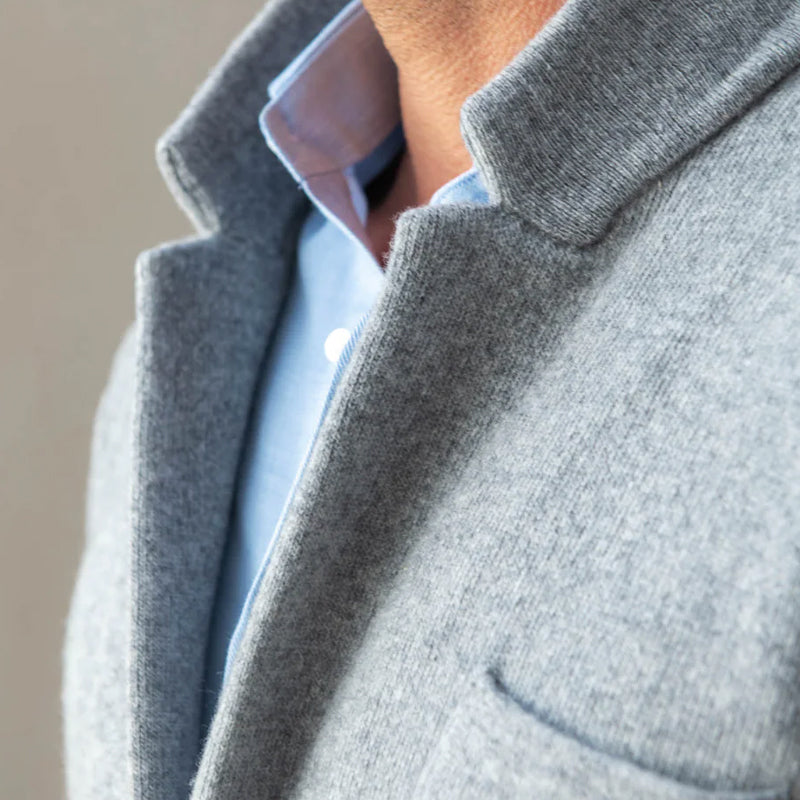 HUGO LAURENT™ | Men's Knitted Poly-Blend Jacket