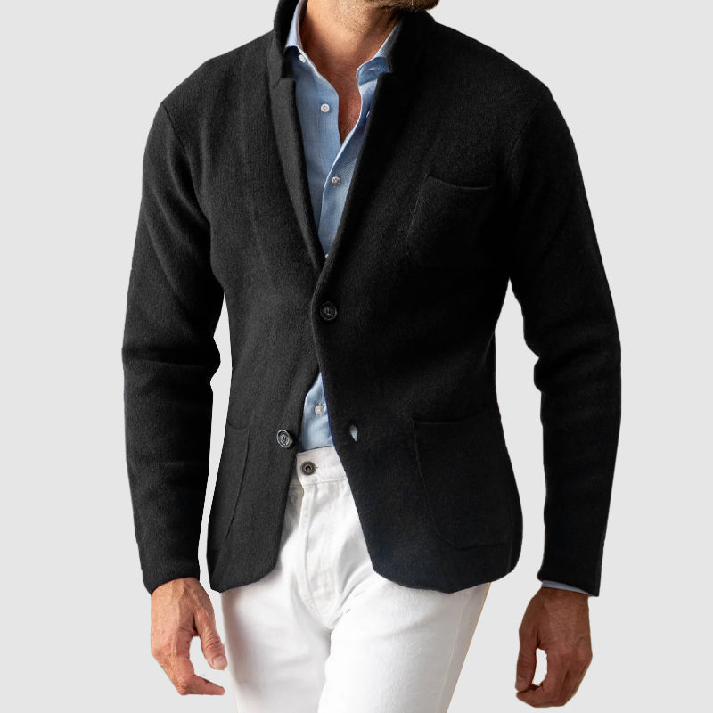 HUGO LAURENT™ | Men's Knitted Poly-Blend Jacket