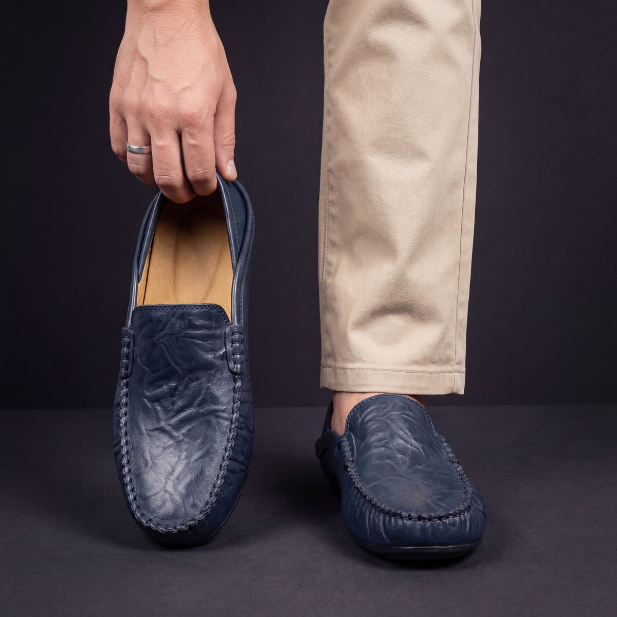 HUGO LAURENT™ | Men's Leather Slip-On Loafers
