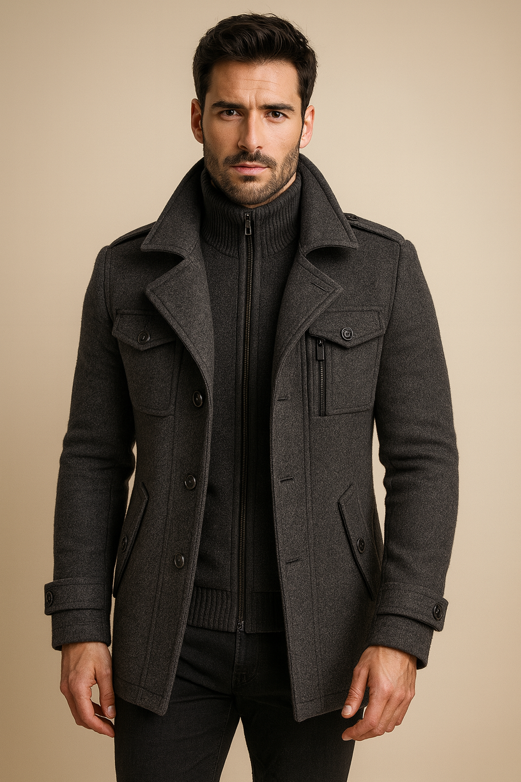 HUGO LAURENT | LONG WINTER COAT FOR MEN