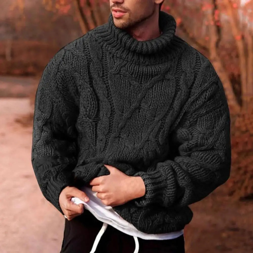 HUGO LAURENT™ | Andreas Thick-Knit Turtleneck Sweater for Winter