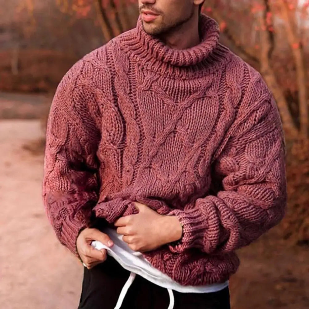 HUGO LAURENT™ | Andreas Thick-Knit Turtleneck Sweater for Winter