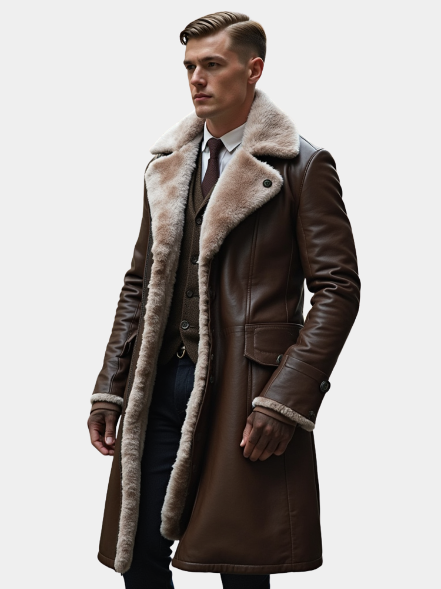 HUGO LAURENT™ | Heritage Fur-Lined Coat for Men