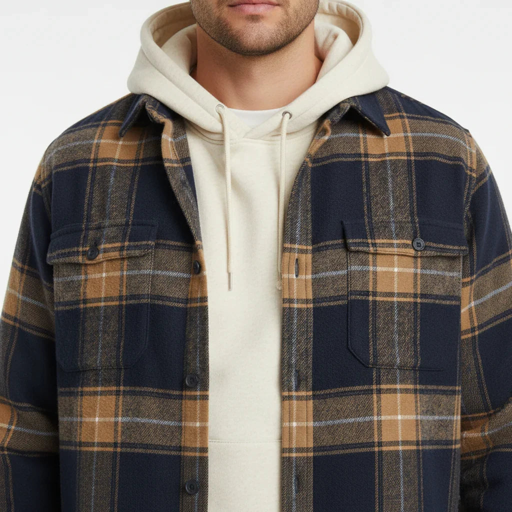 HUGO LAURENT™ | Rockwell Brushed Cotton Flannel Shirt