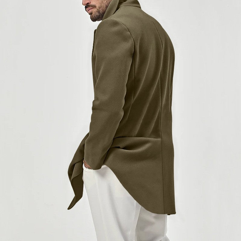 HUGO LAURENT™ | Men's Wool-Blend Lapel Collar Overcoat