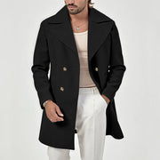 HUGO LAURENT™ | Men's Wool-Blend Lapel Collar Overcoat