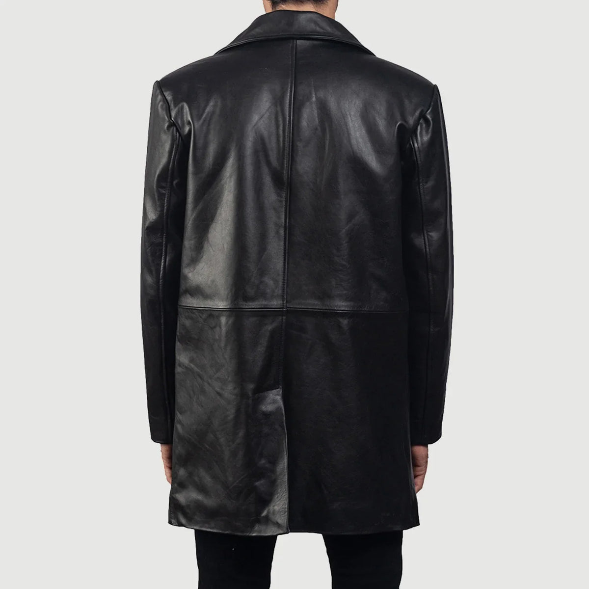 HUGO LAURENT™ | Classmith Black Leather Coat