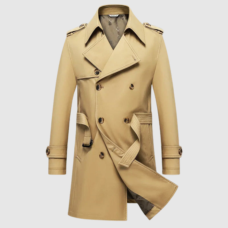 HUGO LAURENT™ | DOUBLE-BREASTED TRENCH COAT