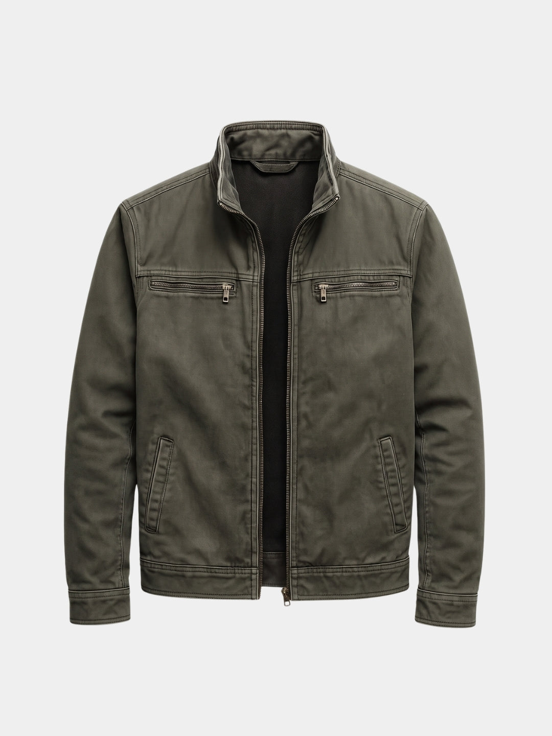 HUGO LAURENT™ | Valmont Vintage Olive Field Jacket - Cross & Crown