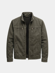 HUGO LAURENT™ | Valmont Vintage Olive Field Jacket - Cross & Crown