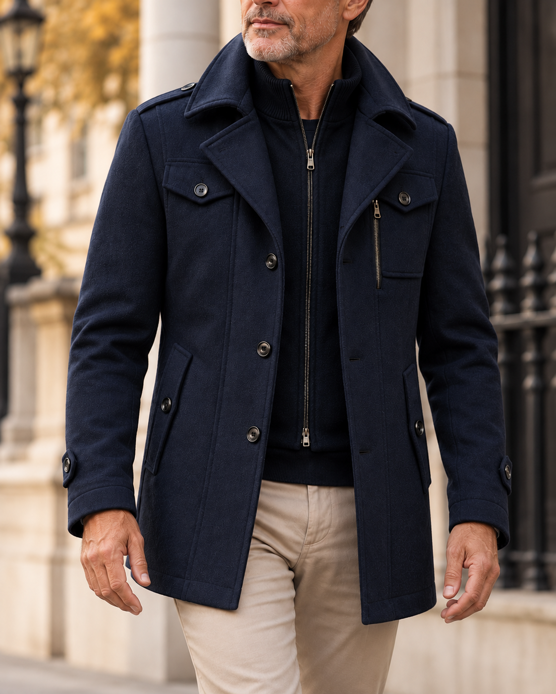 HUGO LAURENT™ | Double Collar Coat