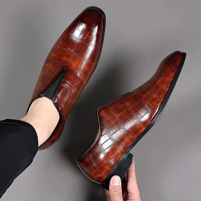 HUGO LAURENT™ | Men's Patterned Dress Shoes