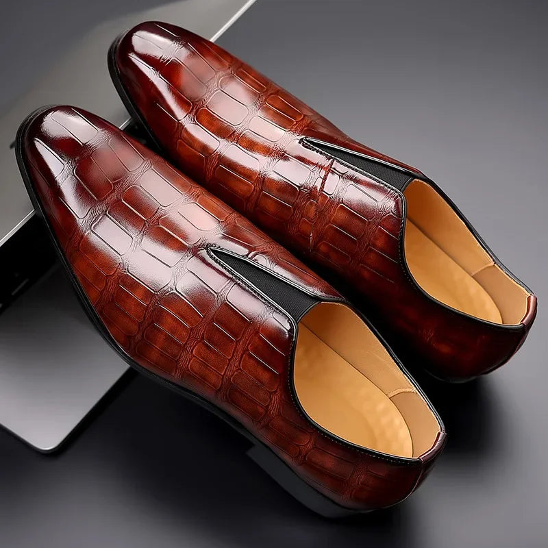 HUGO LAURENT™ | Men's Patterned Dress Shoes