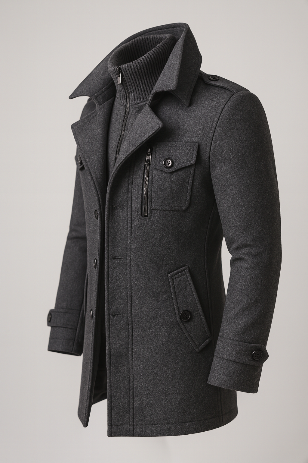 HUGO LAURENT | LONG WINTER COAT FOR MEN