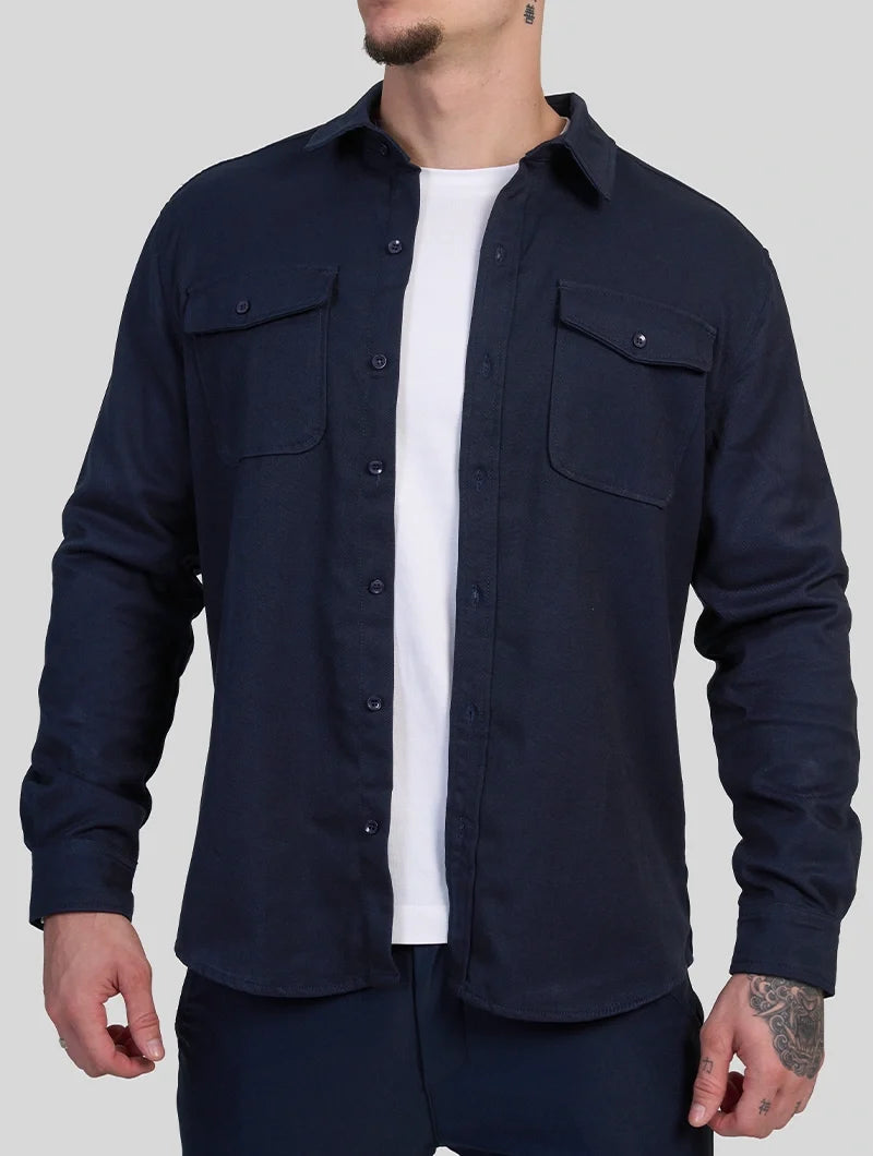 HUGO LAURENT™ | Simon Overshirt - Navy Blue