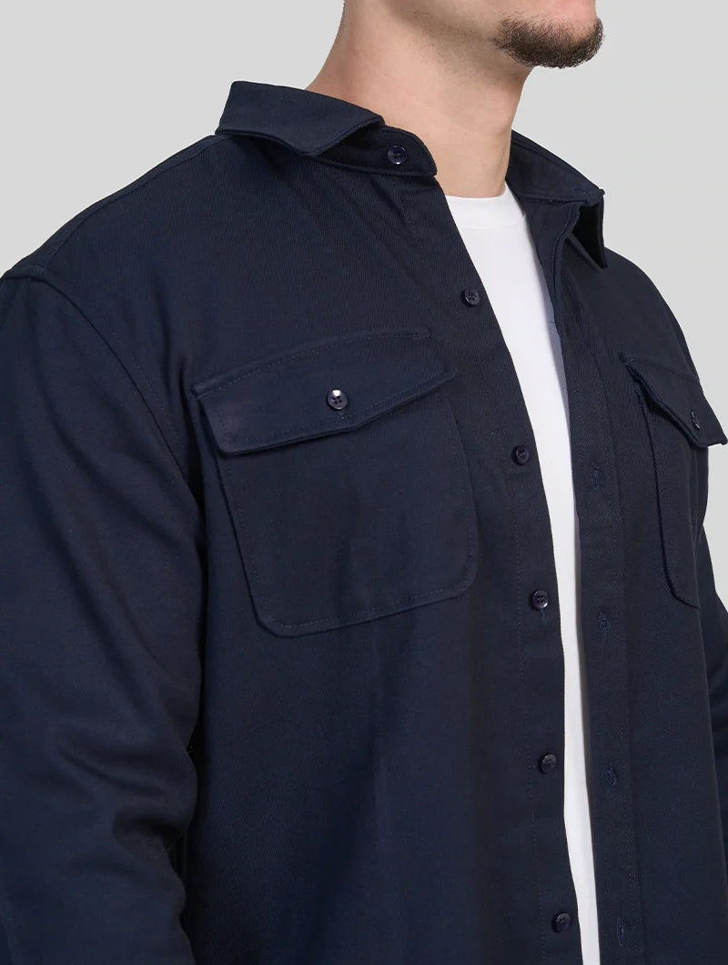 HUGO LAURENT™ | Simon Overshirt - Navy Blue