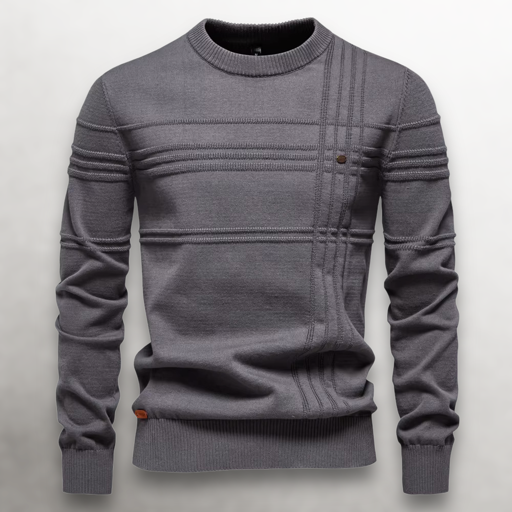 HUGO LAURENT™ | Sullivan Grid-Knit Cotton Sweater