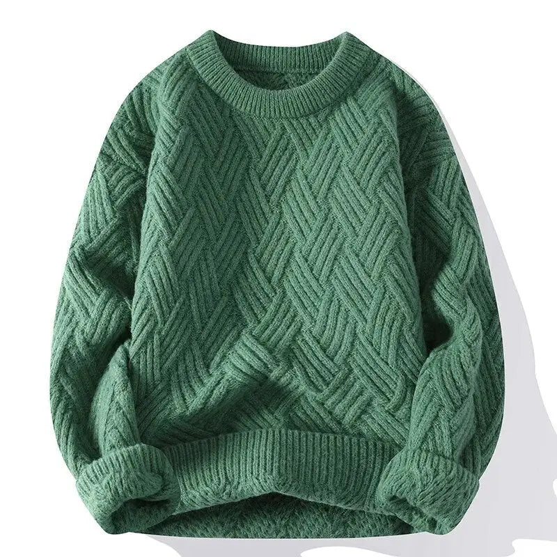 HUGO LAURENT™ | Morgan Crewneck Patterned Sweater