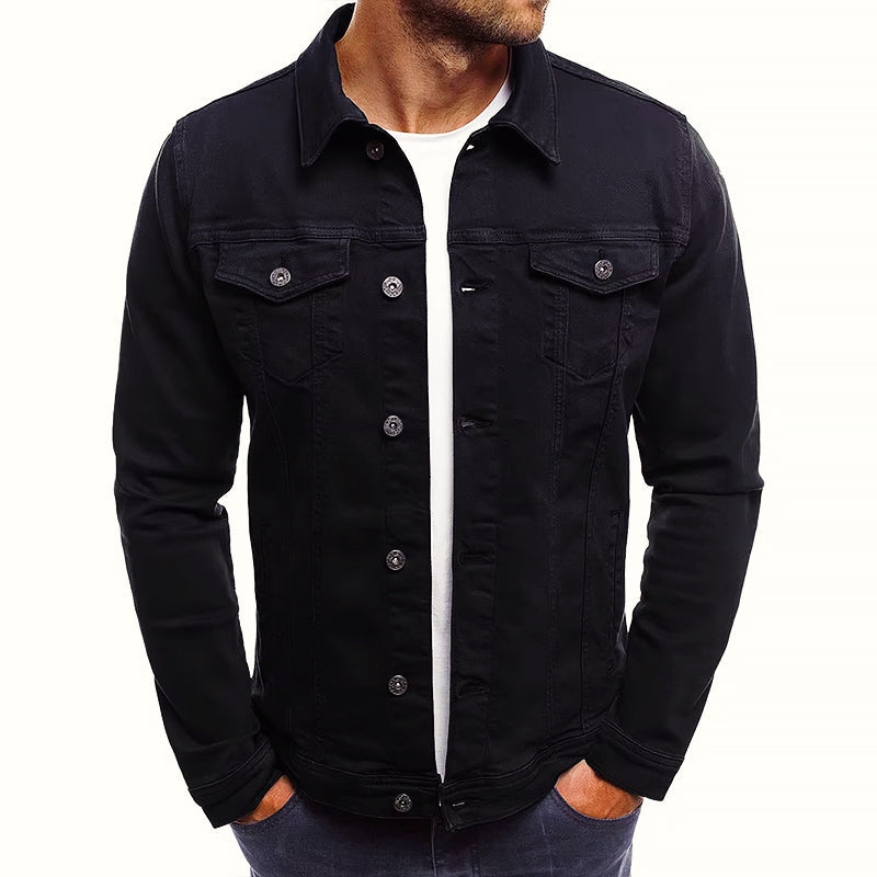 HUGO LAURENT™ | Men's Slim-Fit Denim Jacket