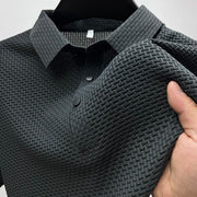 HUGO LAURENT™ | Men's Knitted Polyester Polo Shirt