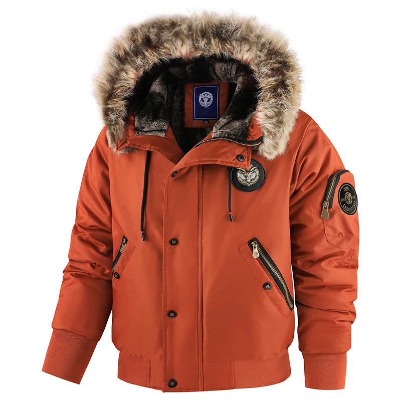 HUGO LAURENT™ | Men's Fur-Trim Padded Winter Jacket