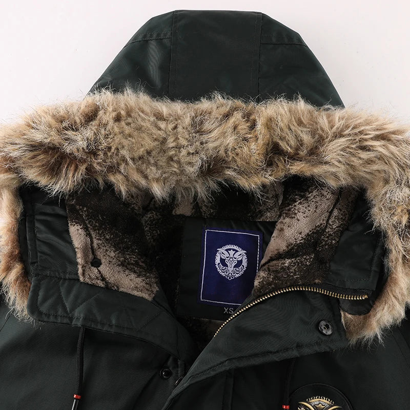 HUGO LAURENT™ | Men's Fur-Trim Padded Winter Jacket