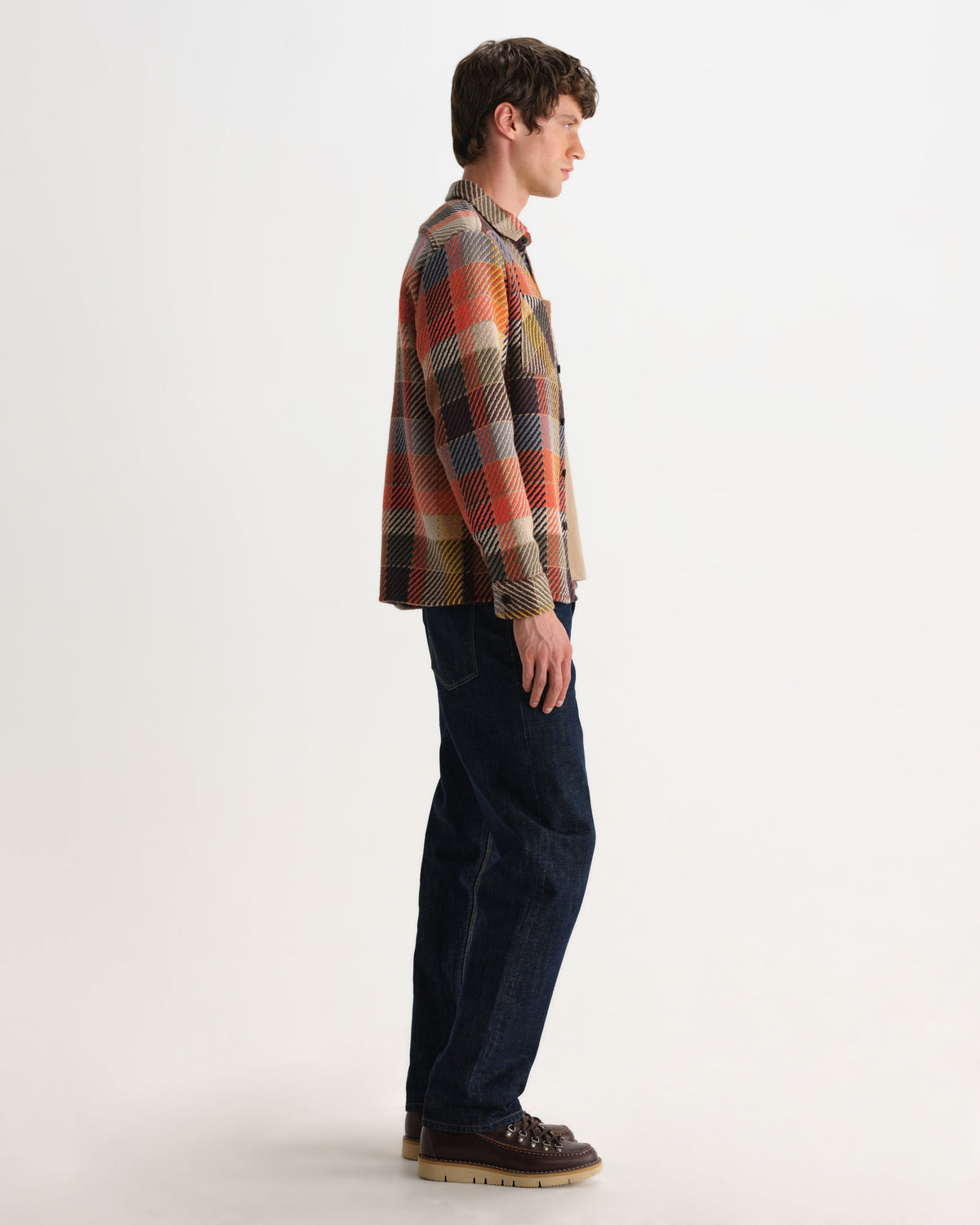 HUGO LAURENT™ | Whiting - Orange Pike Check Overshirt