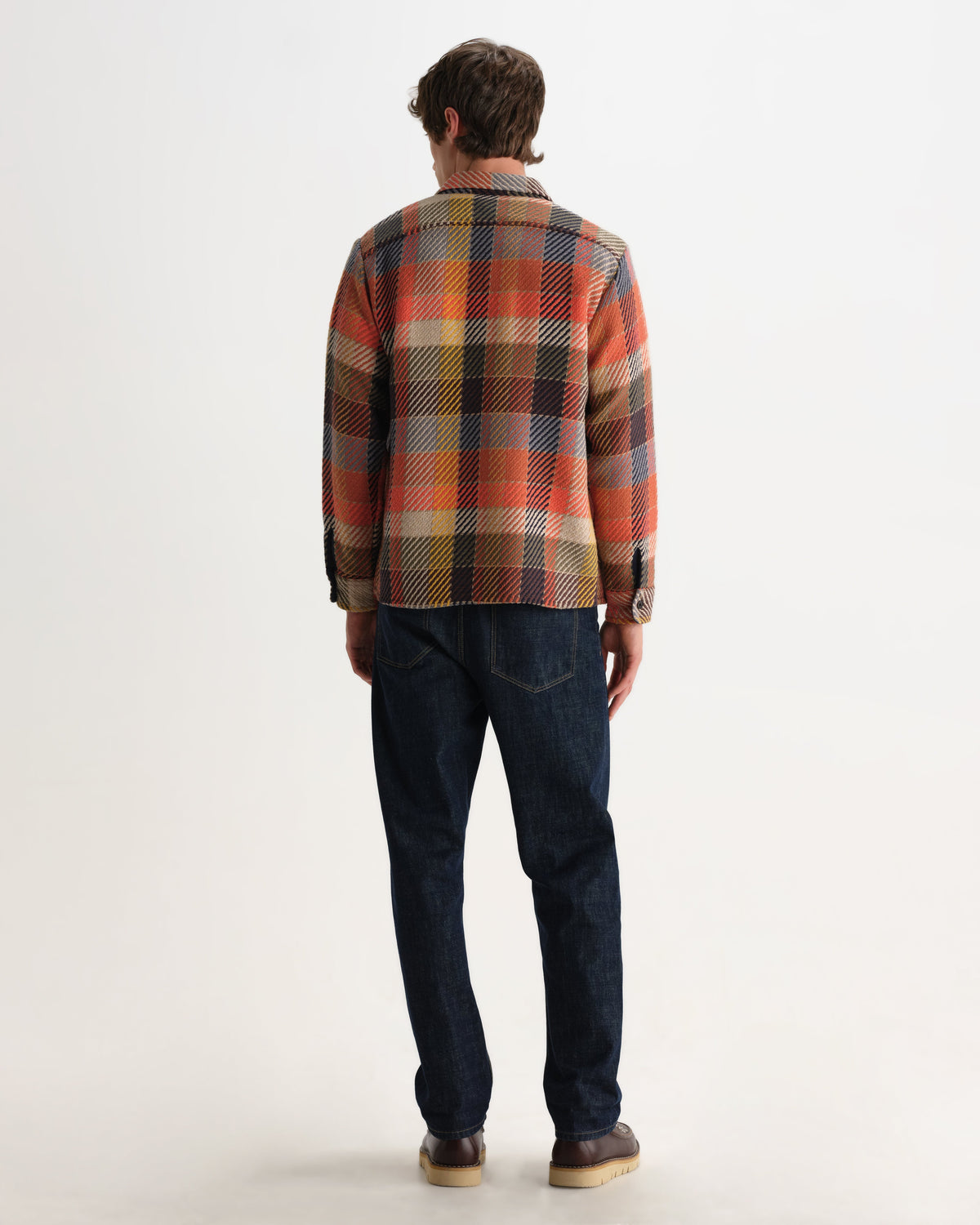 HUGO LAURENT™ | Whiting - Orange Pike Check Overshirt